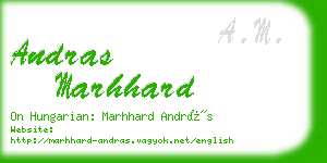 andras marhhard business card